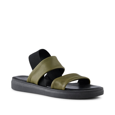 SHOE THE BEAR WOMENS Brenna slingback leather Sandals 298 MOSS GREEN