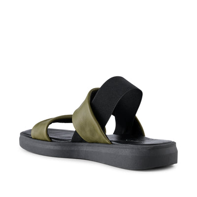 SHOE THE BEAR WOMENS Brenna slingback leather Sandals 298 MOSS GREEN