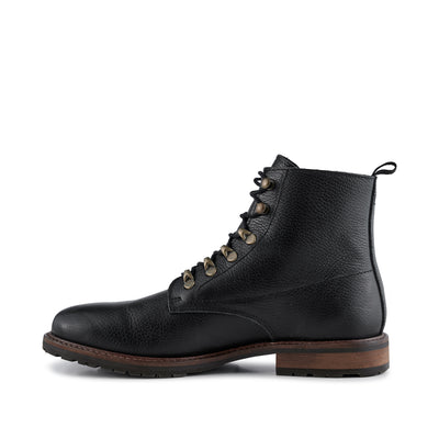 SHOE THE BEAR MENS Brigade Leather Boot Boots 116 BLACK / BROWN