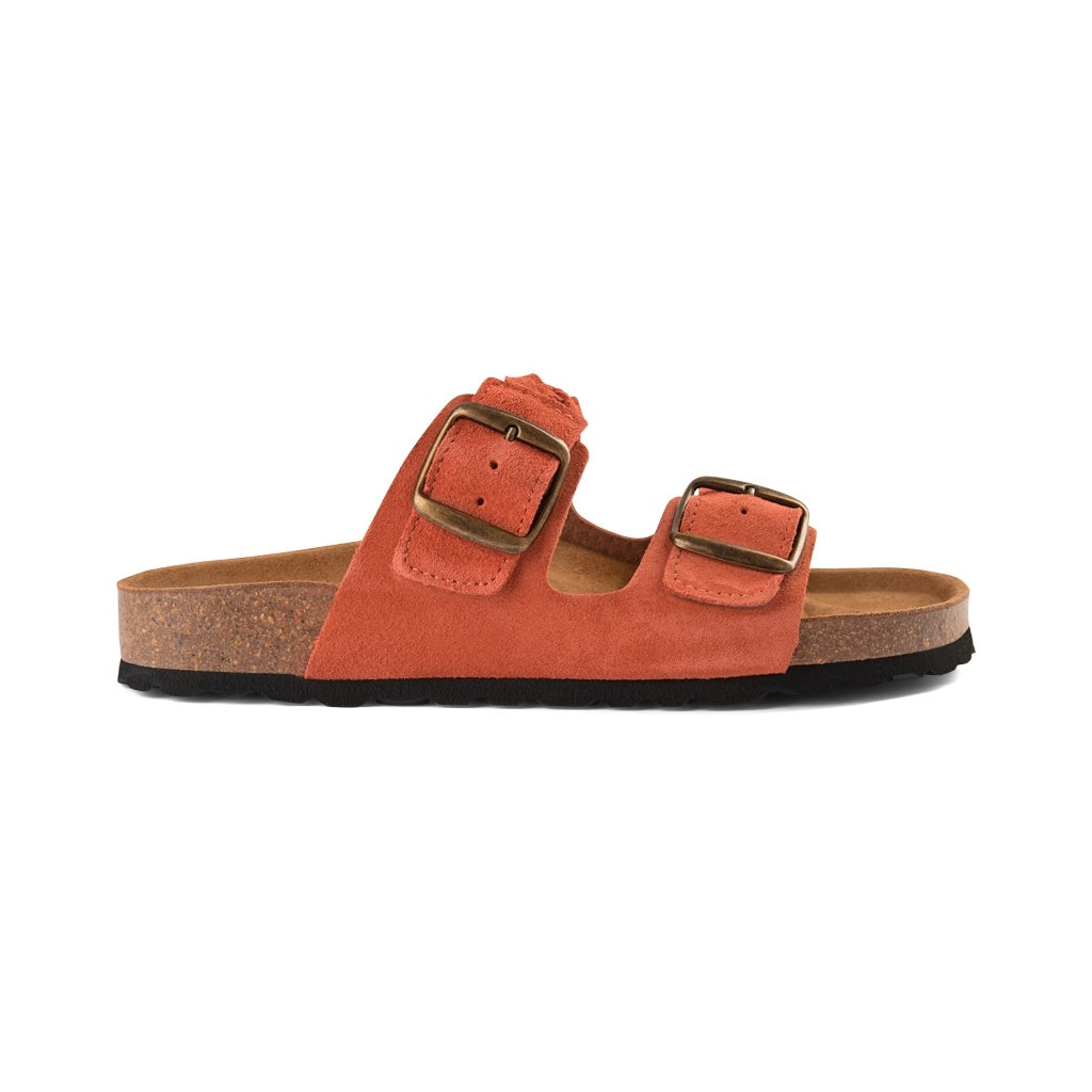 SHOE THE BEAR WOMENS Cara sandal suede Flat Sandals 195 CORAL RED