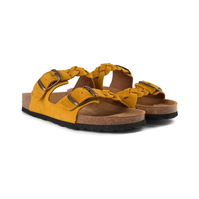 SHOE THE BEAR WOMENS Cara sandal suede Flat Sandals 230 YELLOW