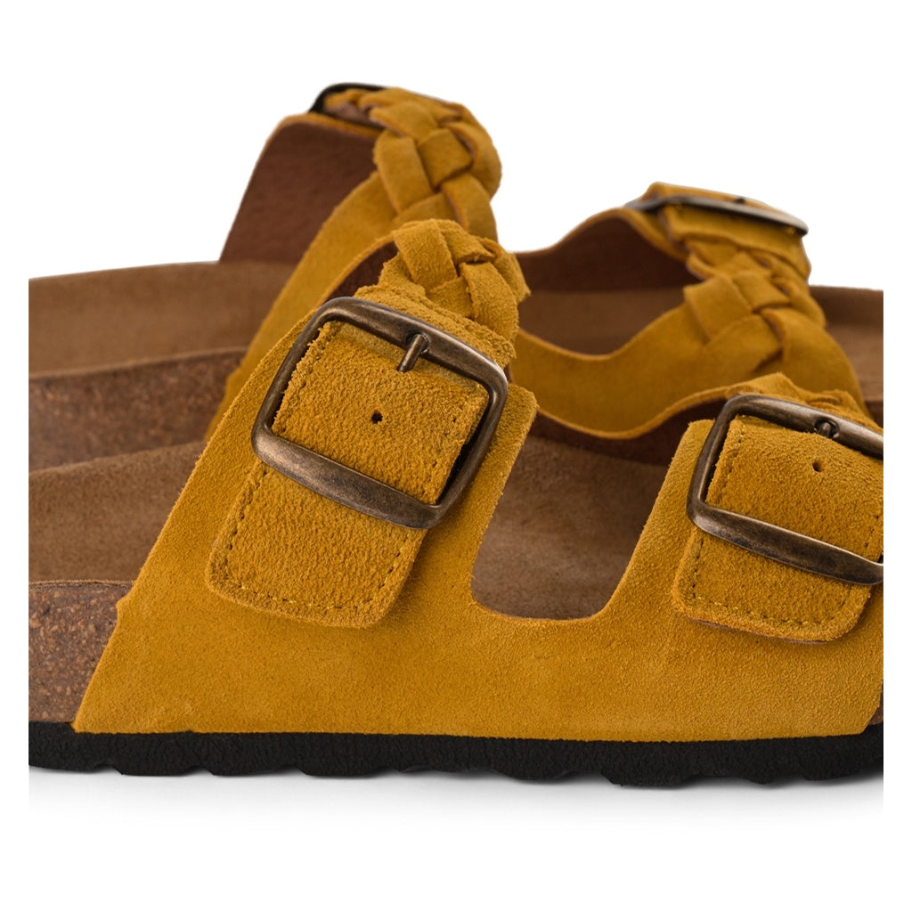 SHOE THE BEAR WOMENS Cara sandal suede Flat Sandals 230 YELLOW