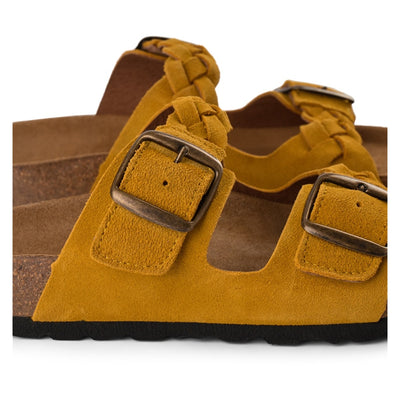SHOE THE BEAR WOMENS Cara sandal suede Flat Sandals 230 YELLOW