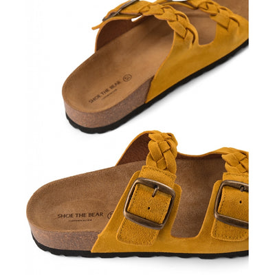 SHOE THE BEAR WOMENS Cara sandal suede Flat Sandals 230 YELLOW