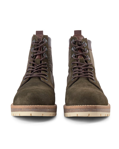 SHOE THE BEAR MENS Comrade Suede & Textile Lace-up Boot Boots 151 KHAKI