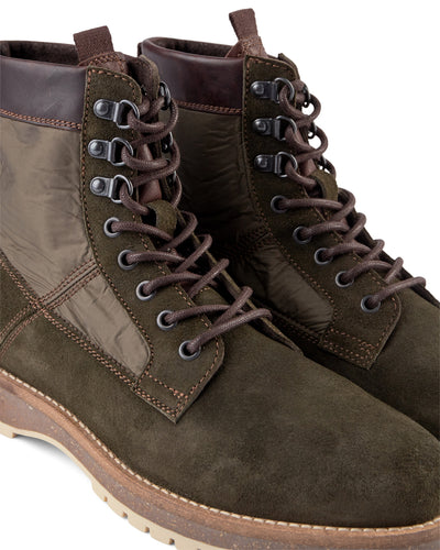 SHOE THE BEAR MENS Comrade Suede & Textile Lace-up Boot Boots 151 KHAKI