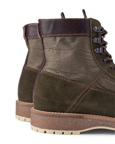 SHOE THE BEAR MENS Comrade Suede & Textile Lace-up Boot Boots 151 KHAKI