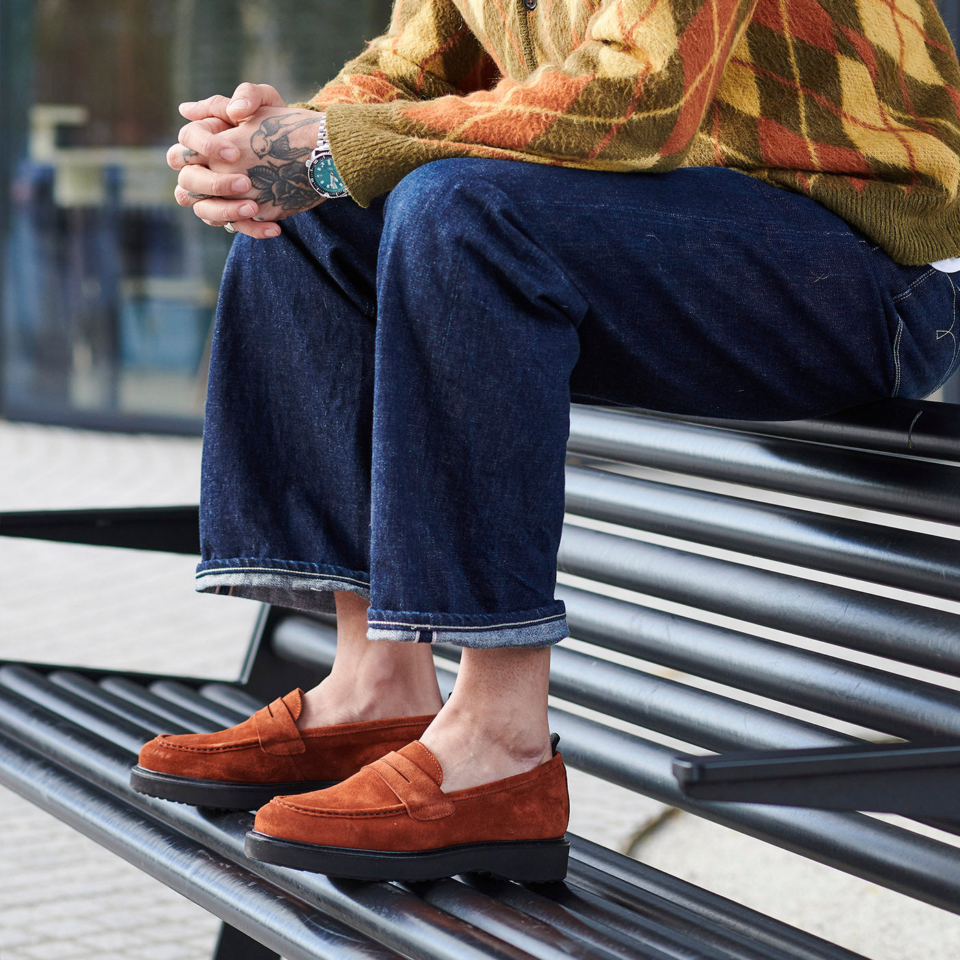 SHOE THE BEAR MENS Cosmos loafer suede Loafers 198 RUST