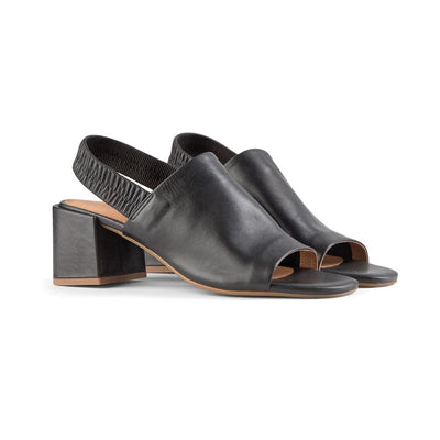 SHOE THE BEAR WOMENS Elodie Leather Sandal Heel Sandals 110 BLACK