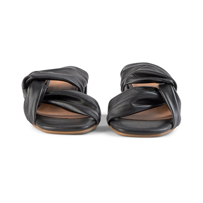 SHOE THE BEAR WOMENS Elodie Twist Mules Heel Sandals 110 BLACK