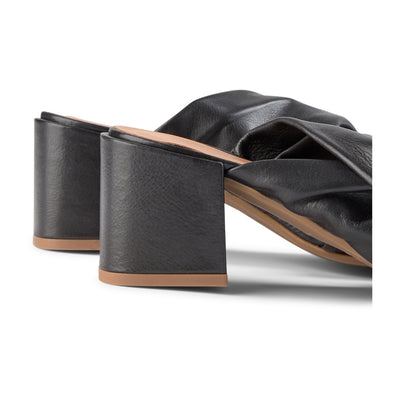 SHOE THE BEAR WOMENS Elodie Twist Mules Heel Sandals 110 BLACK