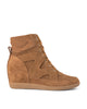 SHOE THE BEAR WOMENS Emmy Lace Suede Wedge Sneaker Wedge 135 TAN