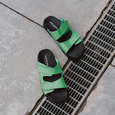 SHOE THE BEAR WOMENS Fern sandal leather Sandals 180 GREEN