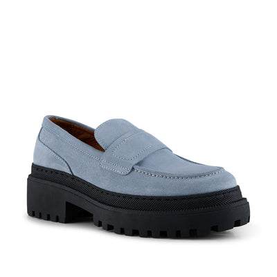 SHOE THE BEAR WOMENS Iona loafer suede Loafers 170 BLUE