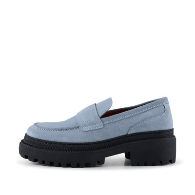 SHOE THE BEAR WOMENS Iona loafer suede Loafers 170 BLUE
