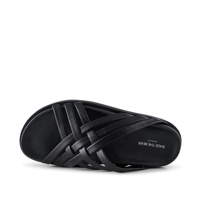 SHOE THE BEAR WOMENS Ivy mule leather Sandals 110 BLACK