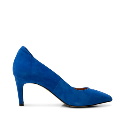 SHOE THE BEAR WOMENS Kelly heel suede Heels 921 COBALT