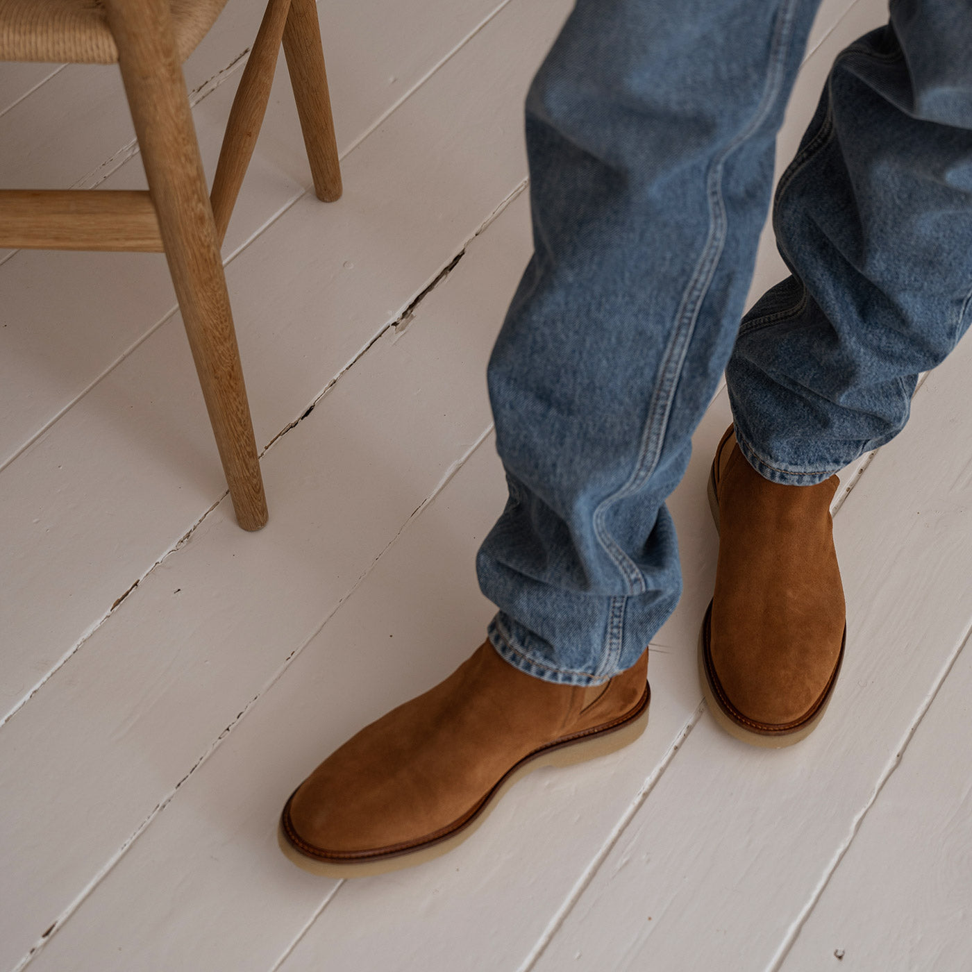 SHOE THE BEAR MENS Kip chelsea boot suede Boots 135 TAN