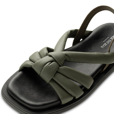 SHOE THE BEAR WOMENS Krista slingback sandal leather Sandals 916 ALGAE