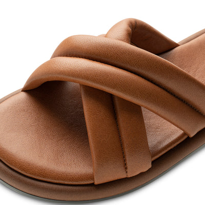 SHOE THE BEAR WOMENS Lotta mule leather Sandals 135 TAN