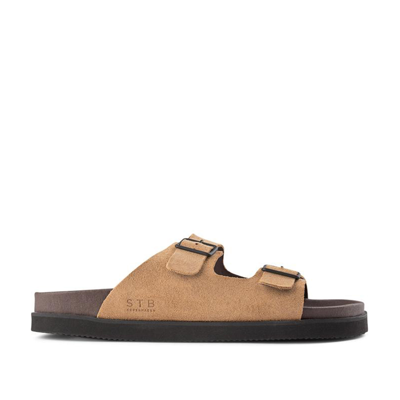 SHOE THE BEAR MENS Luma Suede Sandal Flat Sandals 160 TAUPE