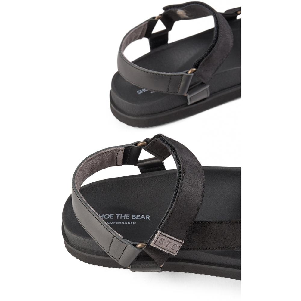 SHOE THE BEAR MENS Luma sandal textile Flat Sandals 110 BLACK