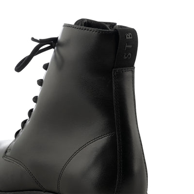 SHOE THE BEAR WOMENS Nettie lace up boot leather Boots 110 BLACK