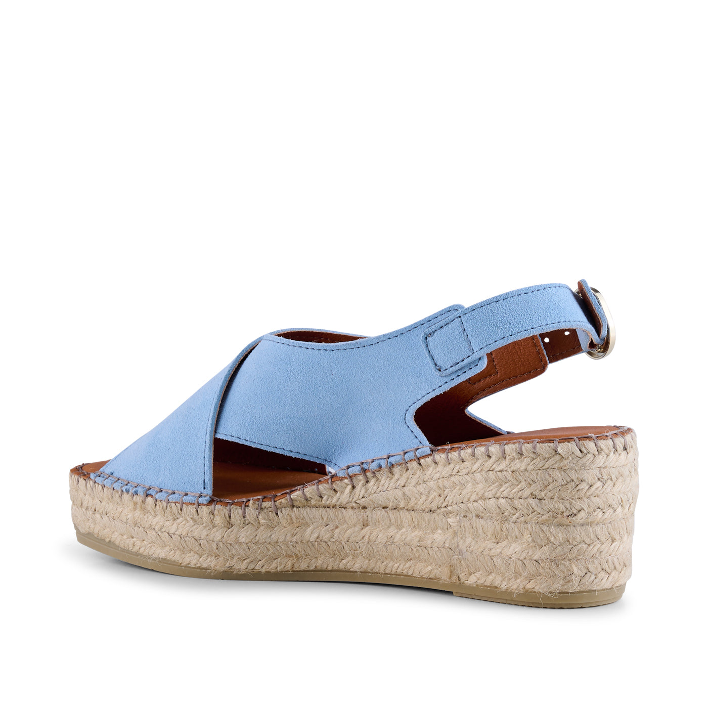 SHOE THE BEAR WOMENS Orchid wedge suede Espadrilles 170 BLUE