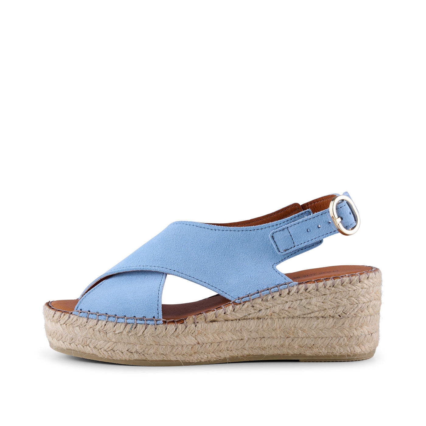 SHOE THE BEAR WOMENS Orchid wedge suede Espadrilles 170 BLUE