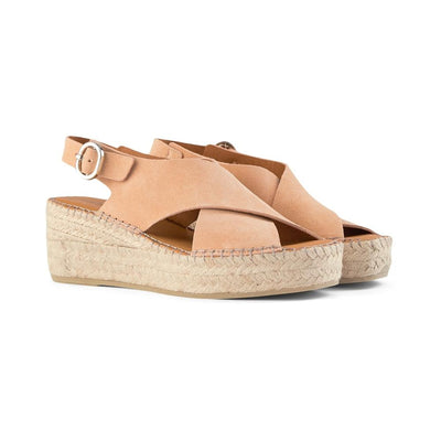 SHOE THE BEAR WOMENS Orchid wedge suede Espadrilles 223 APRICOT