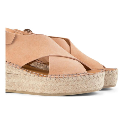 SHOE THE BEAR WOMENS Orchid wedge suede Espadrilles 223 APRICOT