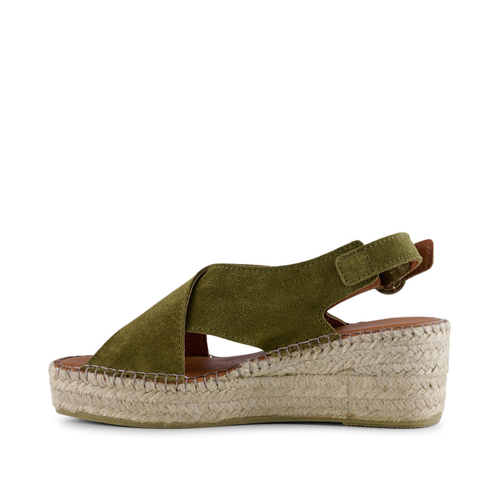 Orchid wedge suede MOSS GREEN SHOE THE BEAR US