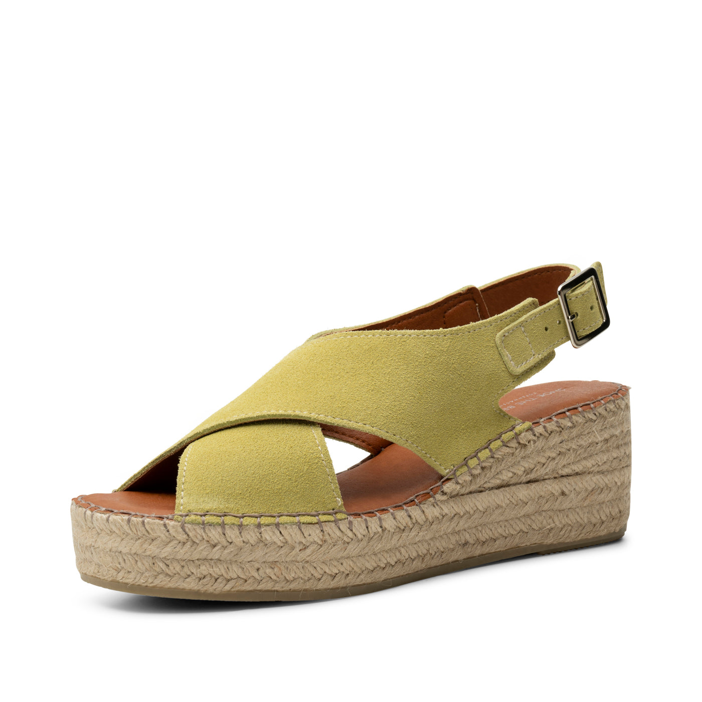 SHOE THE BEAR WOMENS Orchid wedge suede Espadrilles 914 BUTTER