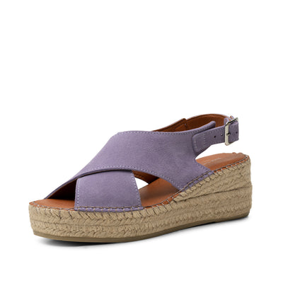 SHOE THE BEAR WOMENS Orchid wedge suede Espadrilles 917 MAUVE