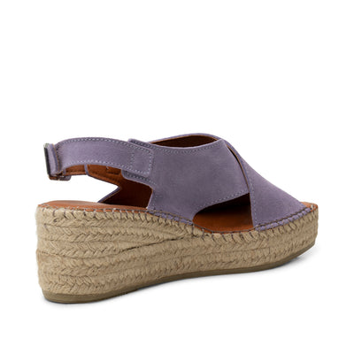 SHOE THE BEAR WOMENS Orchid wedge suede Espadrilles 917 MAUVE