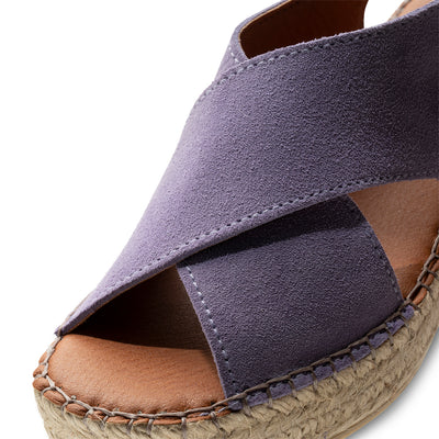 SHOE THE BEAR WOMENS Orchid wedge suede Espadrilles 917 MAUVE