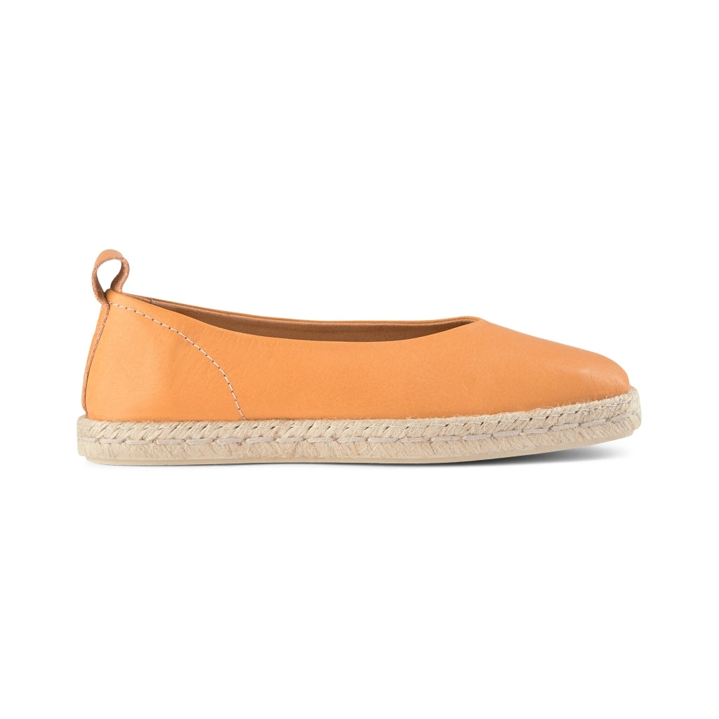 SHOE THE BEAR WOMENS Palm Leather Ballerina Espadrilles 221 NUDE
