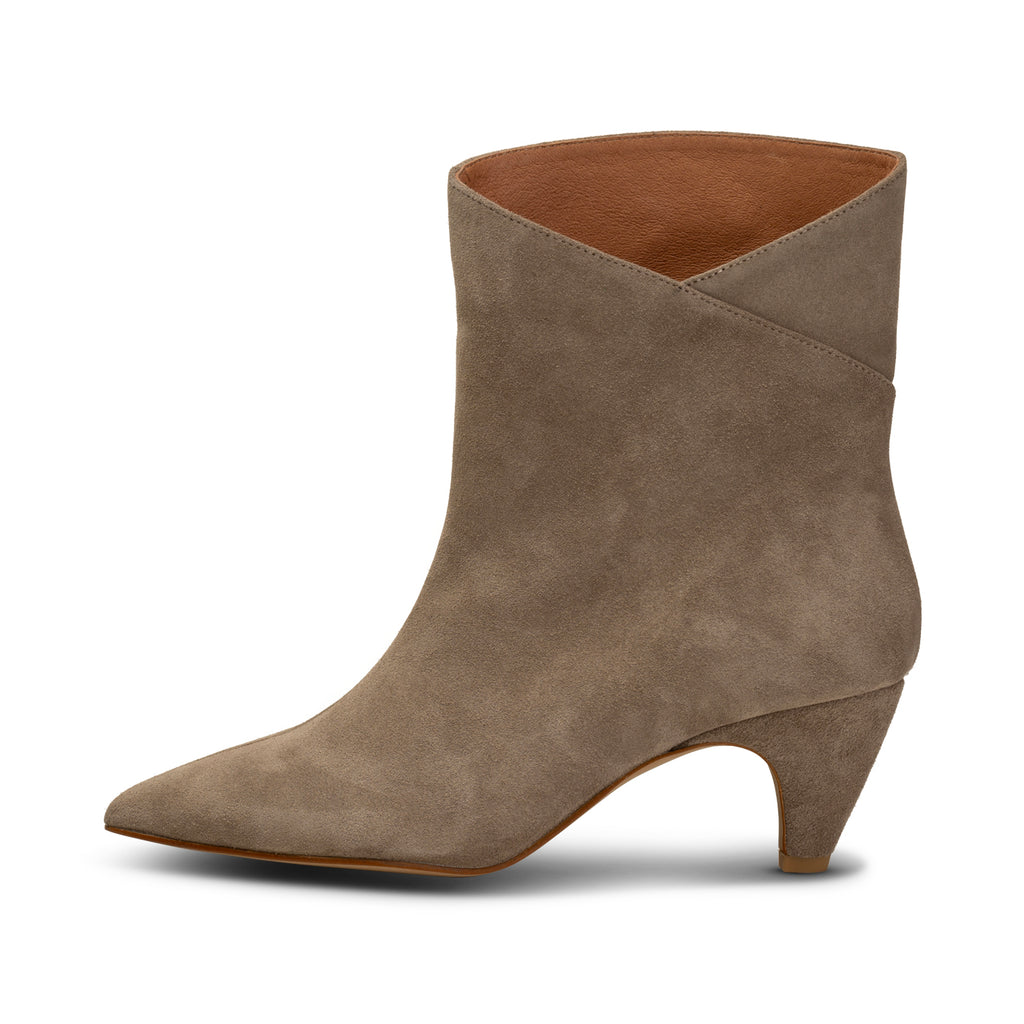 Taupe suede booties store