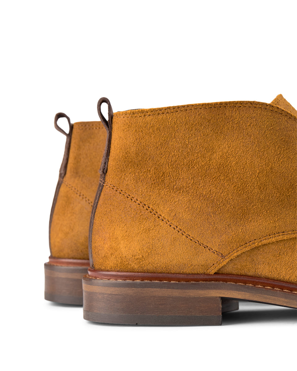 SHOE THE BEAR MENS Phoenix Waxed Suede Desert Boots Chukka Boots 135 TAN