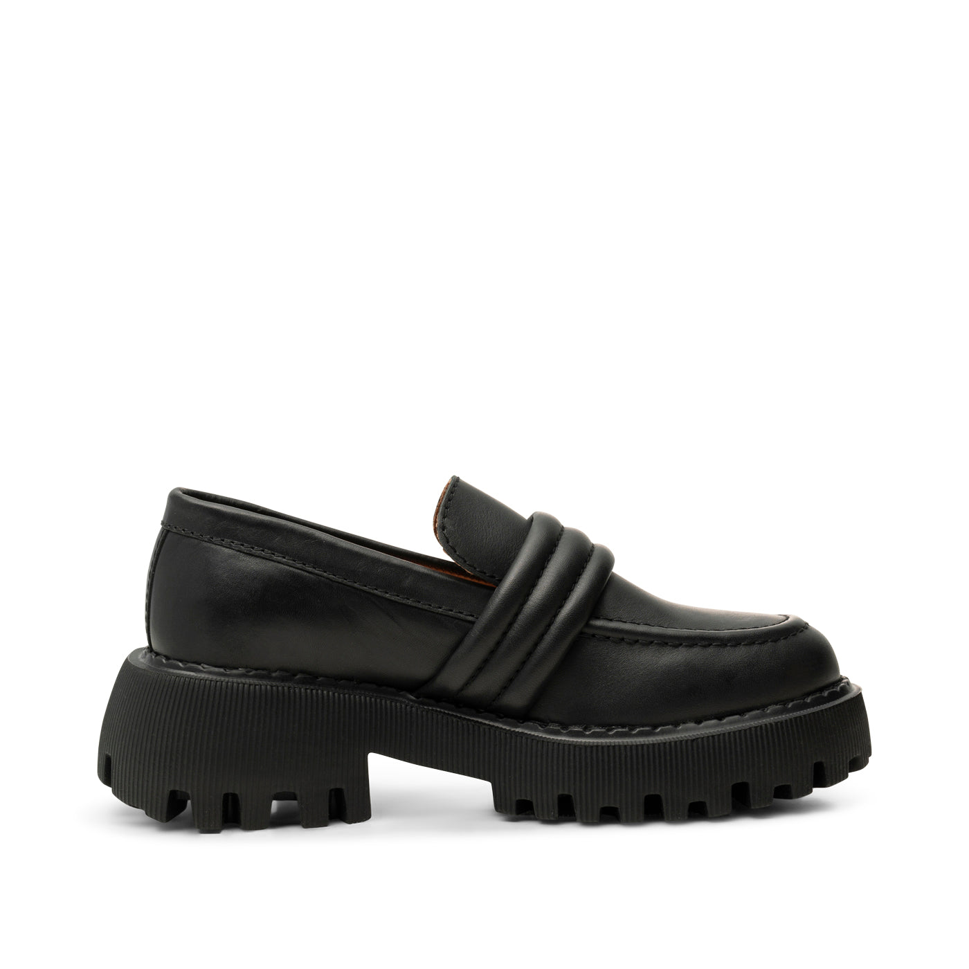 SHOE THE BEAR WOMENS Posey loafer leather Loafers 110 BLACK