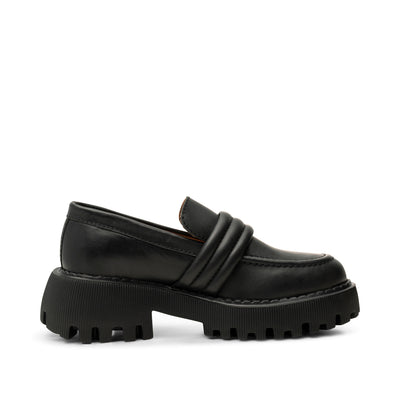 SHOE THE BEAR WOMENS Posey loafer leather Loafers 110 BLACK