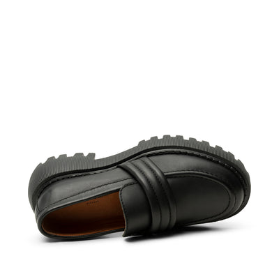 SHOE THE BEAR WOMENS Posey loafer leather Loafers 110 BLACK