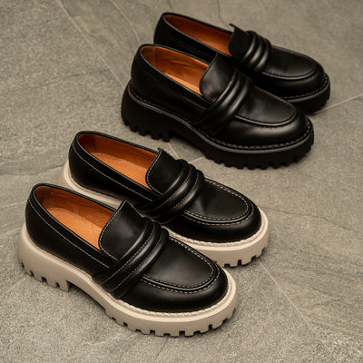 SHOE THE BEAR WOMENS Posey loafer leather Loafers 110 BLACK