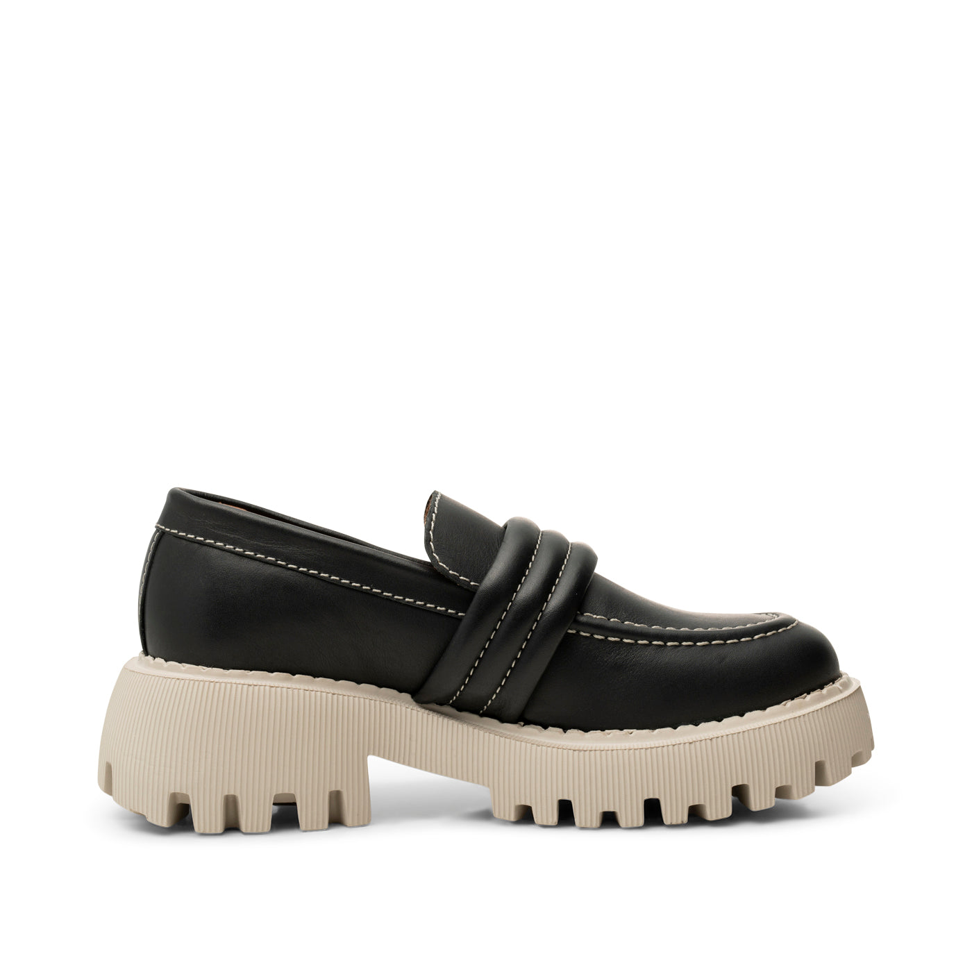 SHOE THE BEAR WOMENS Posey loafer leather Loafers 923 BLACK CONTRAST