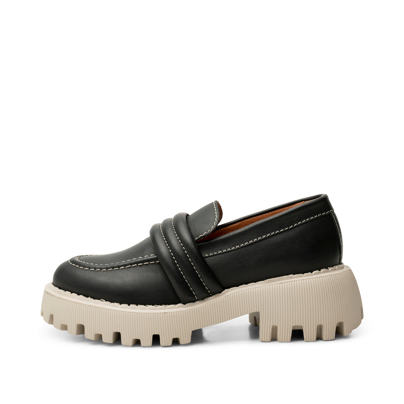 SHOE THE BEAR WOMENS Posey loafer leather Loafers 923 BLACK CONTRAST