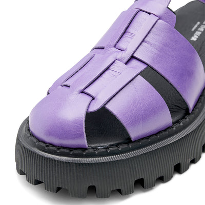 SHOE THE BEAR WOMENS Posey sandal shiny leather Sandals 915 VIOLET