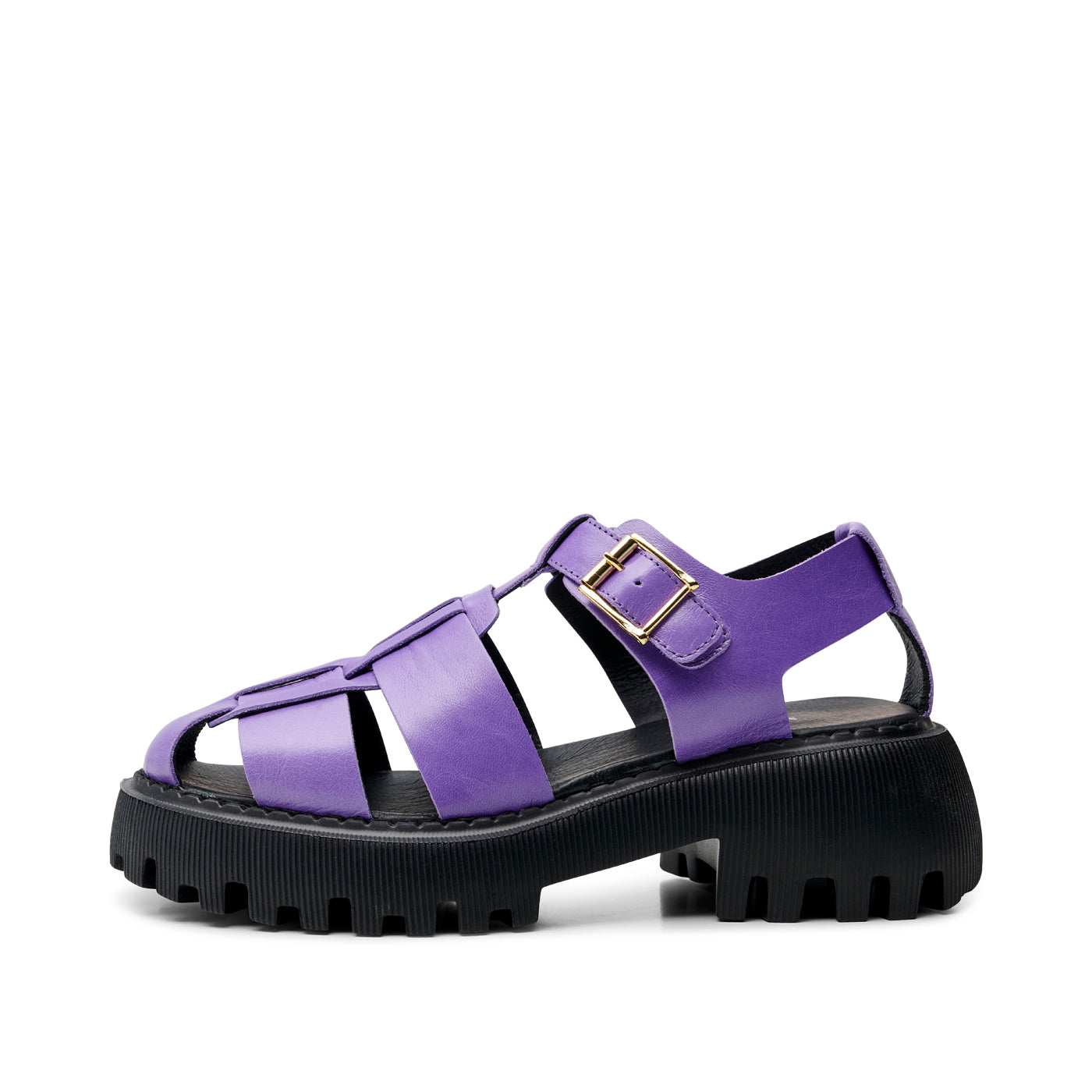 SHOE THE BEAR WOMENS Posey sandal shiny leather Sandals 915 VIOLET