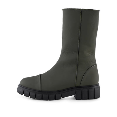 SHOE THE BEAR WOMENS Rebel boot leather Boots 156 MAT KHAKI