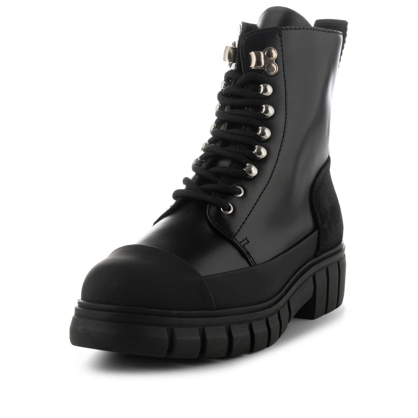 SHOE THE BEAR WOMENS Rebel lace-up boot leather Boots 111 BLACK / BLACK