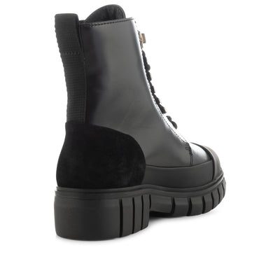 SHOE THE BEAR WOMENS Rebel lace-up boot leather Boots 111 BLACK / BLACK